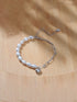 Bratara cu perle Evelyn (Silver/Gold)